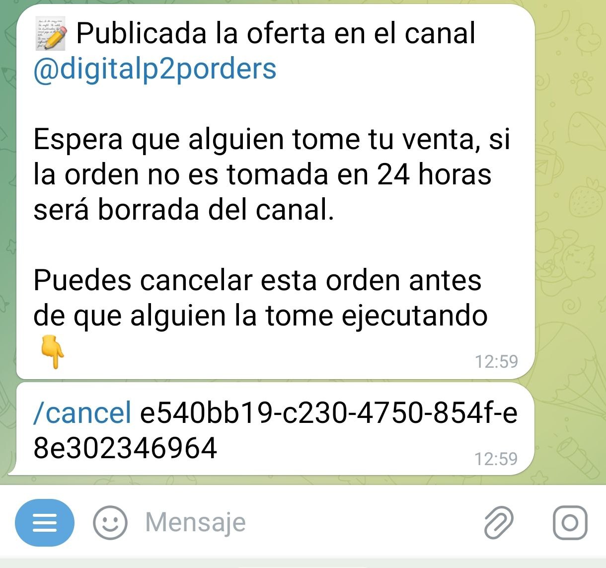 Publicación canal