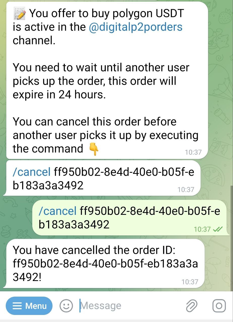 Cancel order