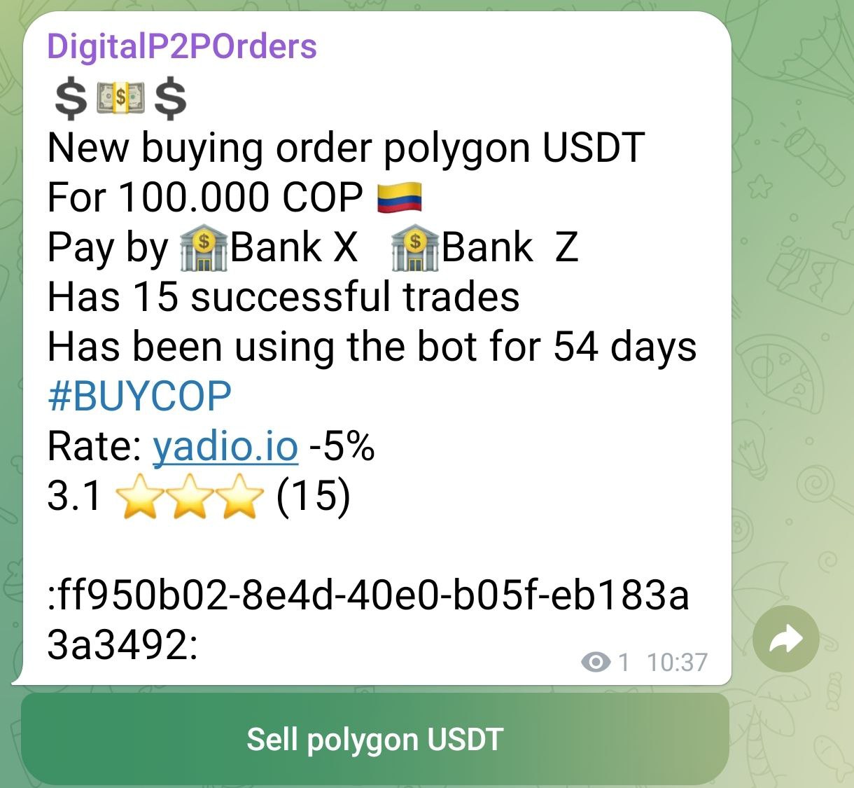 Published offer